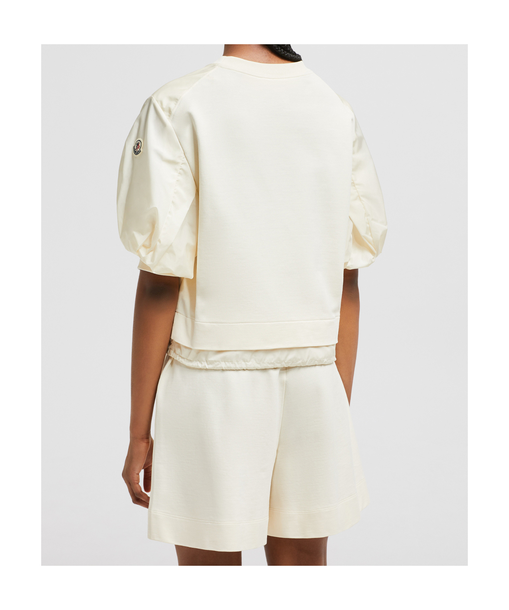 Moncler Open-necked Black Shirt In White
