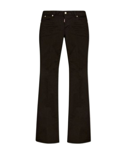 Dsquared2 Logo Patch Jeans In Black
