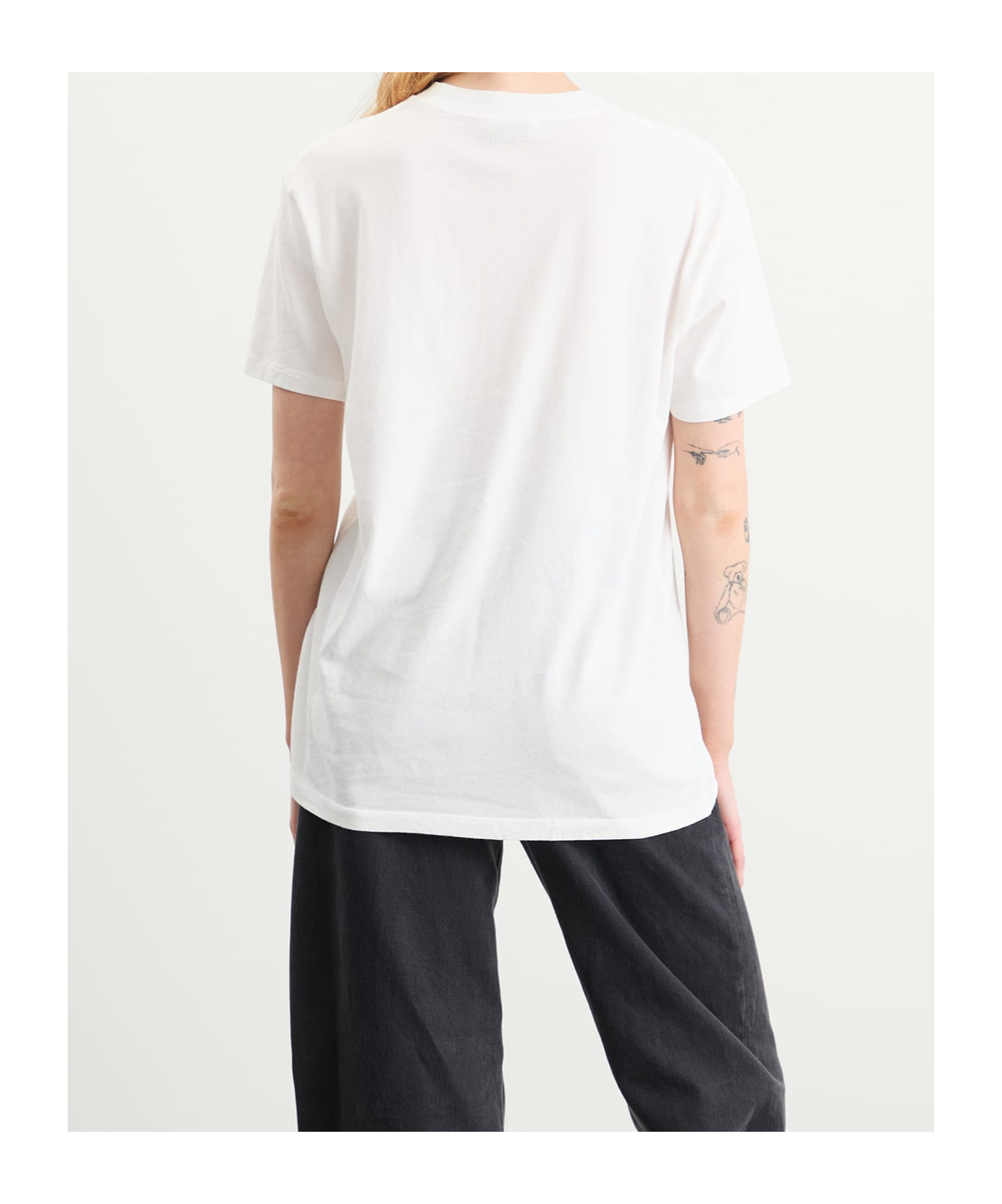 Anine Bing Ivory T-shirt With Leopard Logo Women In White