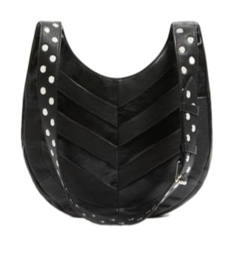 Valentino Garavani Garavani Hoboho Nappa Leather Hobo Bag With Chevron Pattern Woman Black In Black