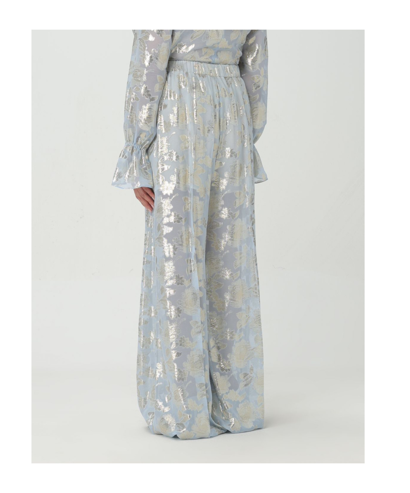 Nina Ricci Floral Skirt In Gray