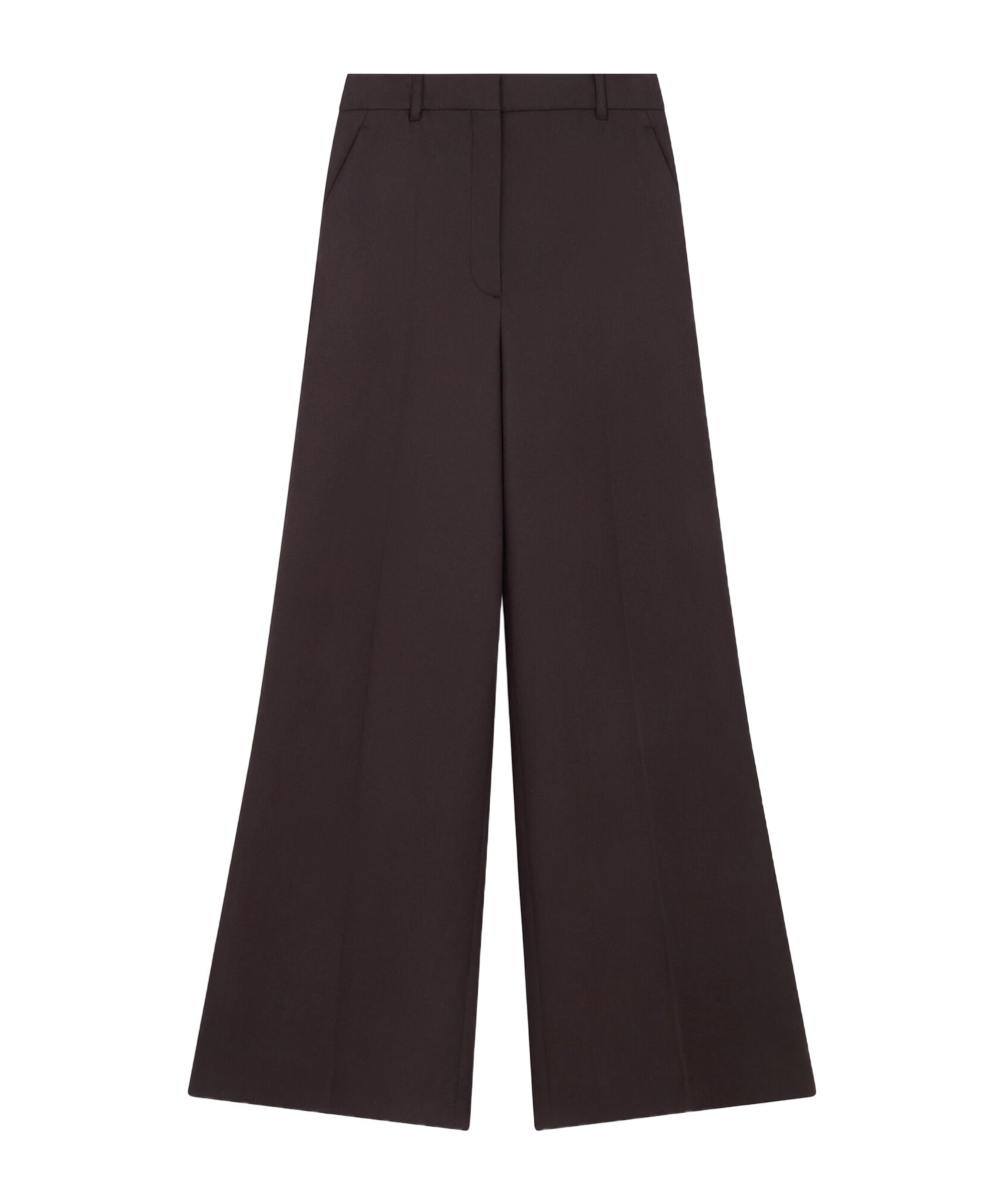 Stella Mccartney High-rise Wide-leg Wool Trousers In Black