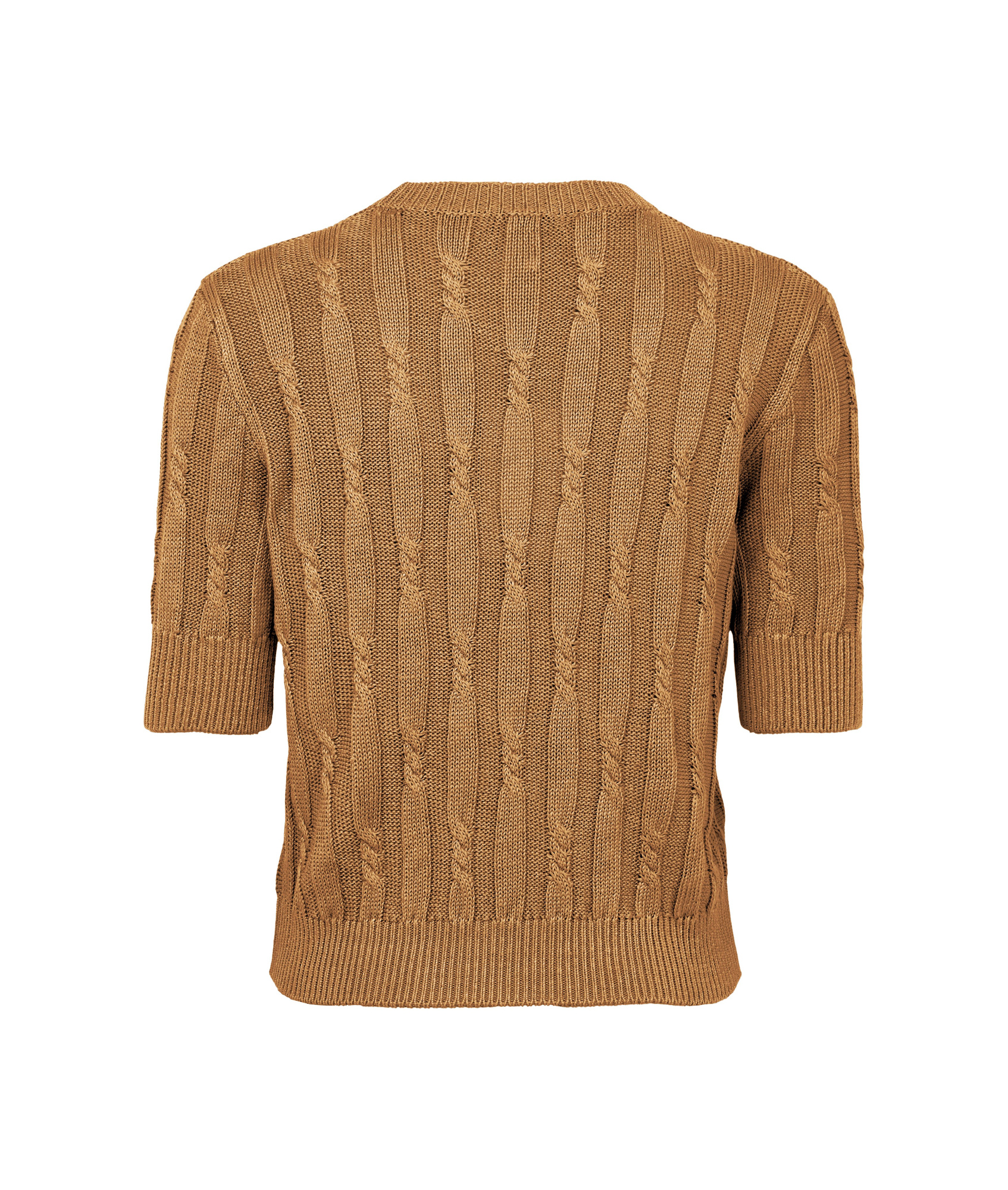Max Mara Short-sleeved Sweater In Brown