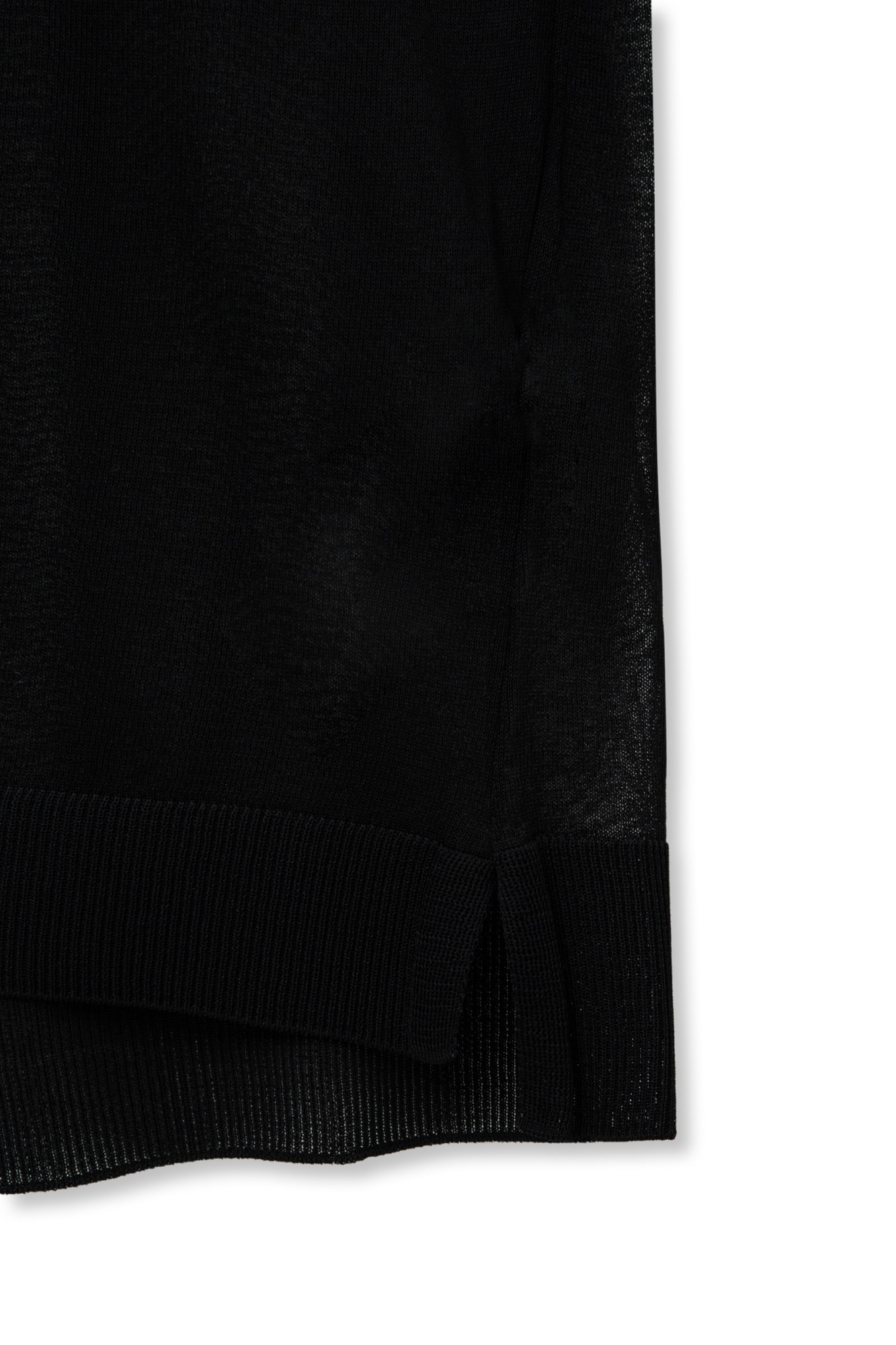 Wooyoungmi Perspective Short-sleeved Sweater In Black