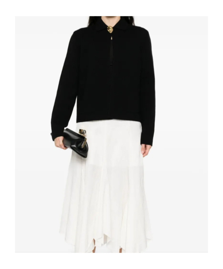 Fabiana Filippi Merino Wool Jacket In Black
