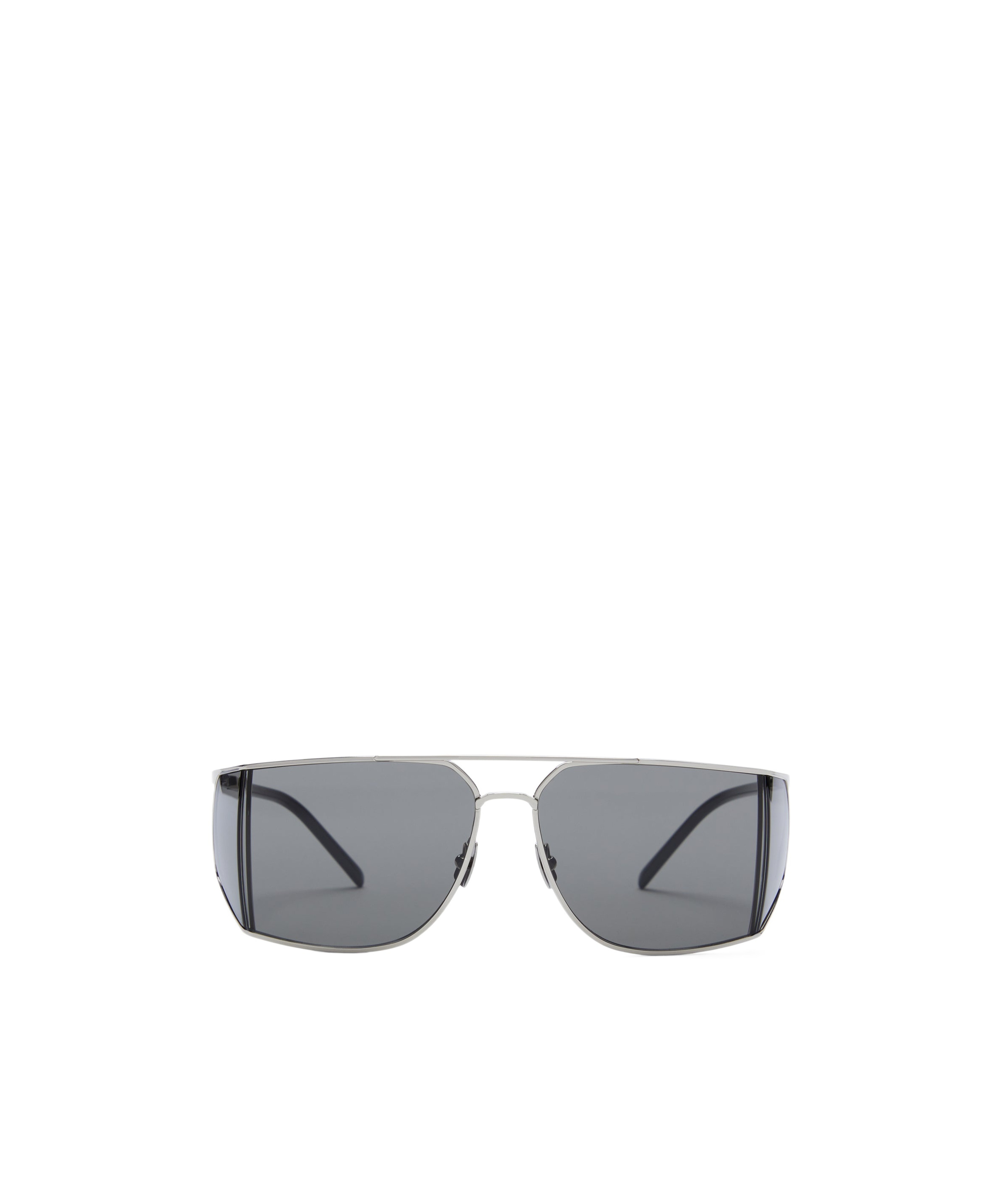 Saint Laurent Logo Sunglasses In Gray