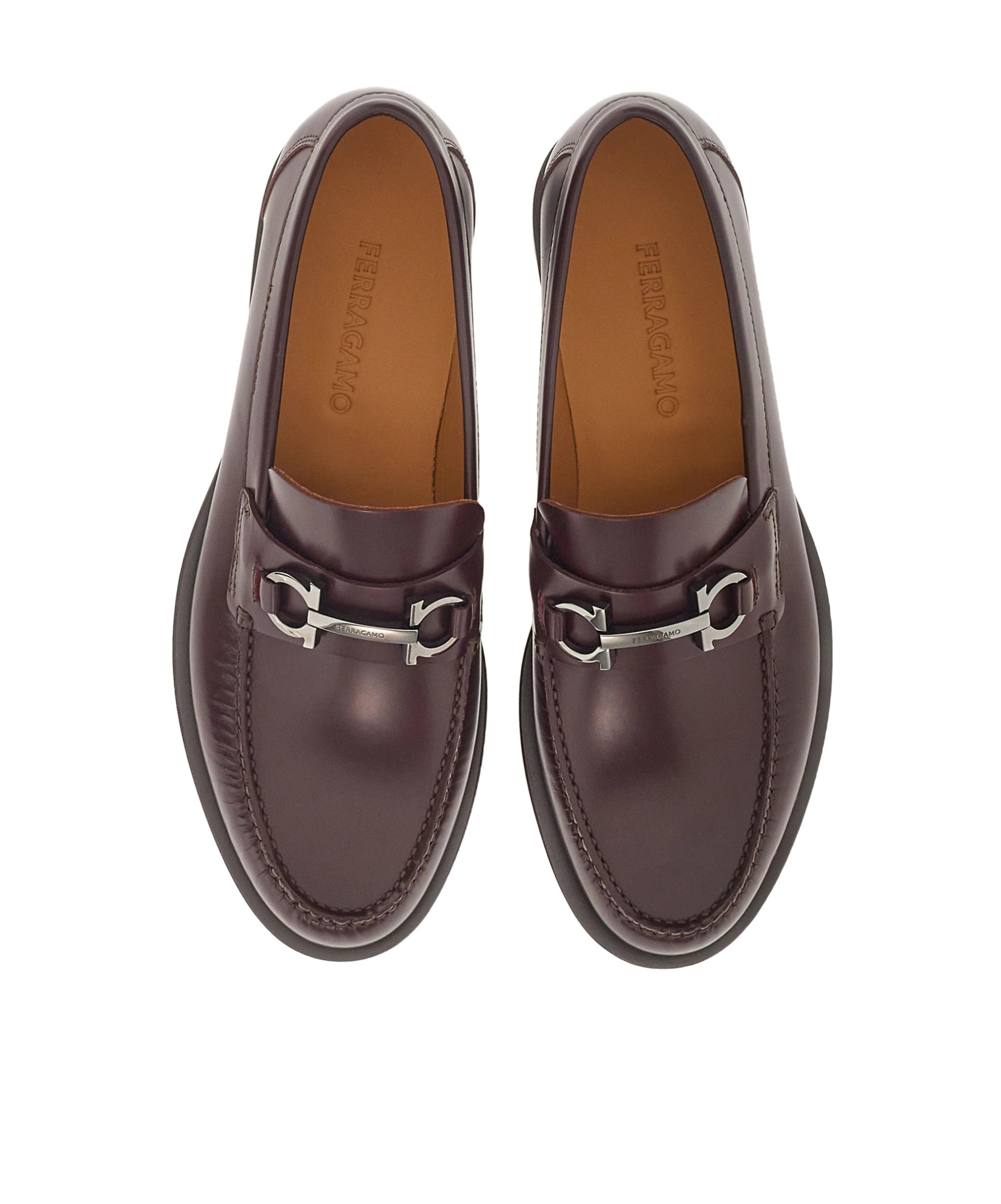 Ferragamo Logo-decorated Loafers In Black