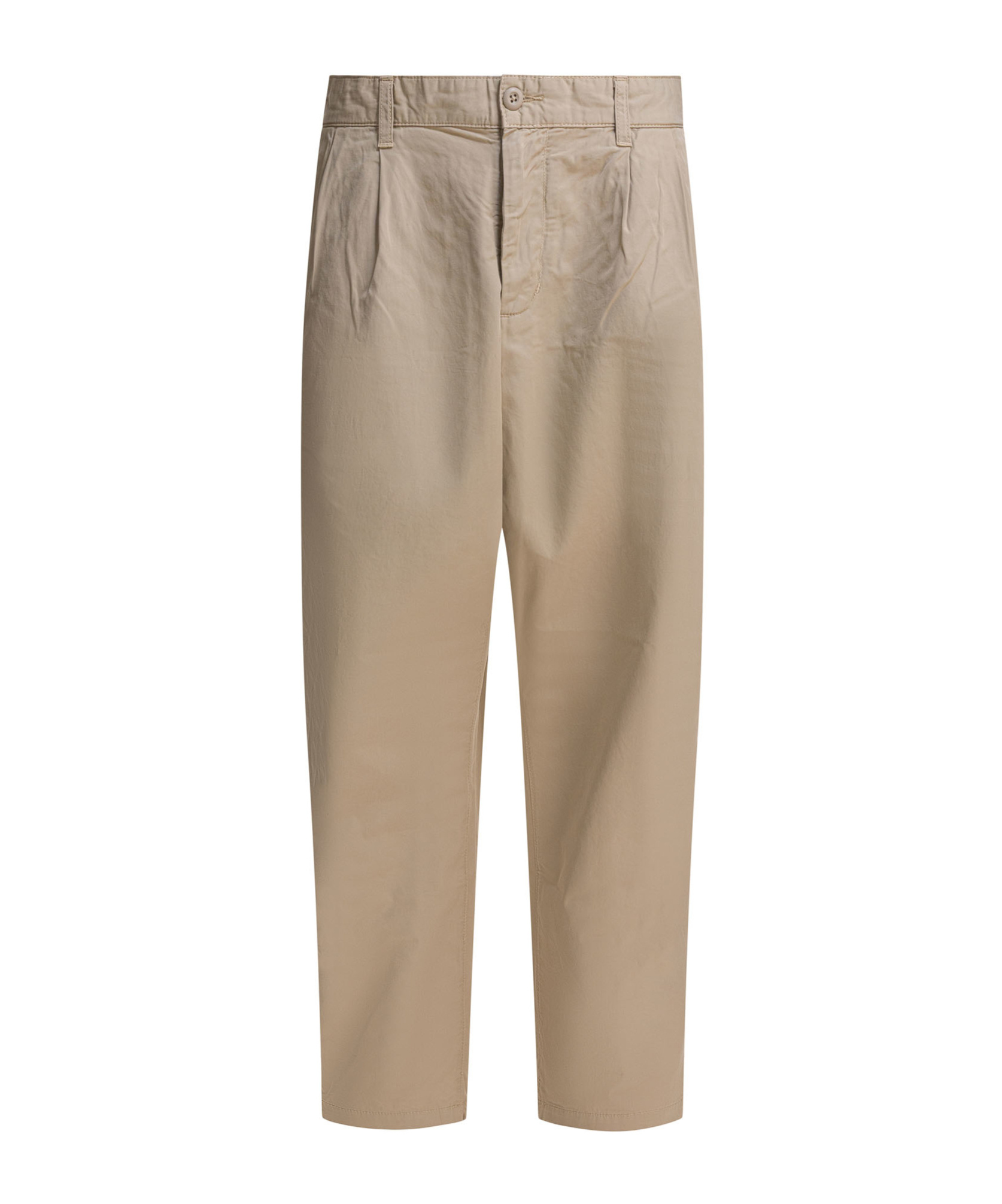 Carhartt Tailored Trousers With Front Pleats And Pockets In Brown