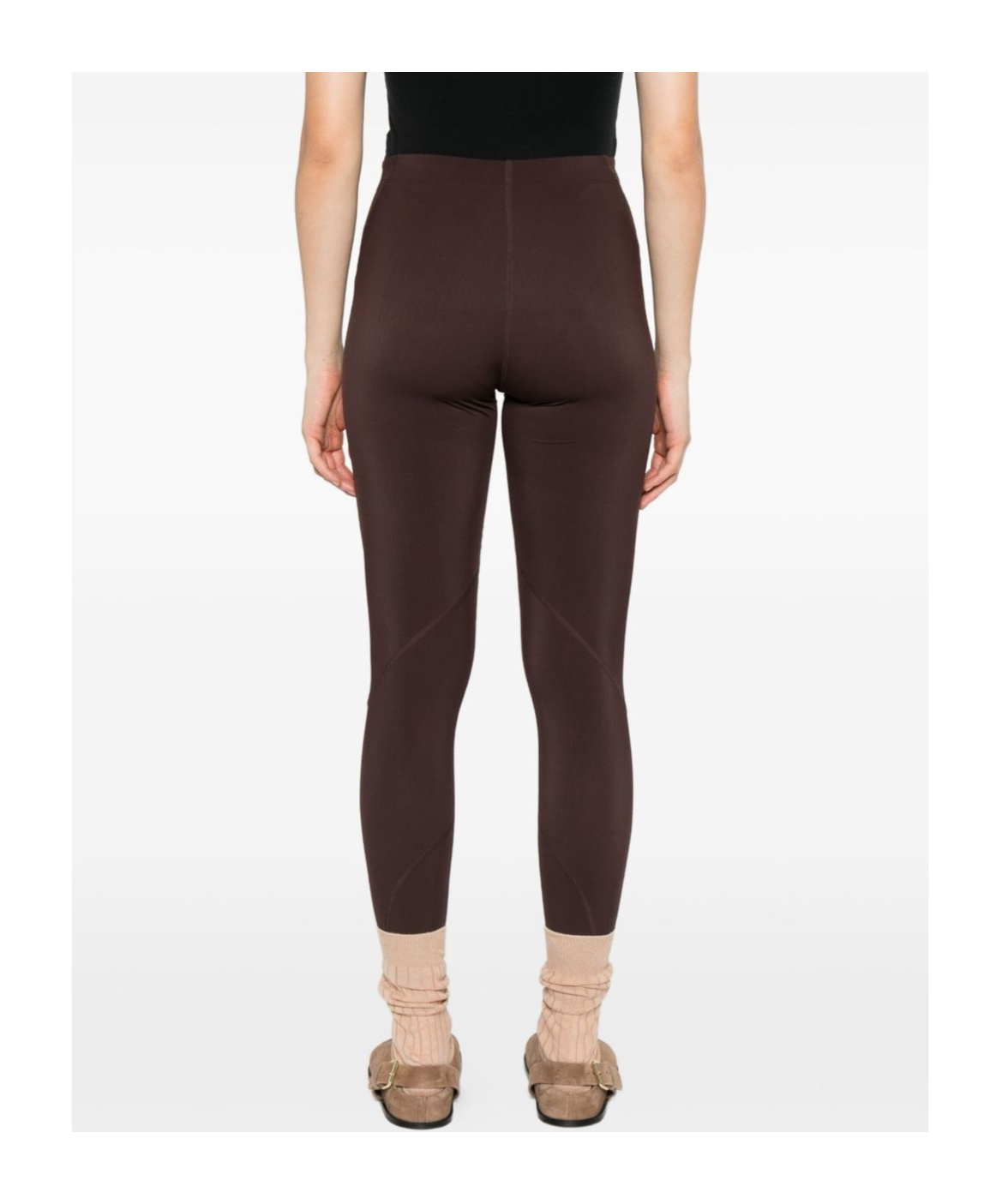 Jil Sander Logo-embellished Leggings In Brown