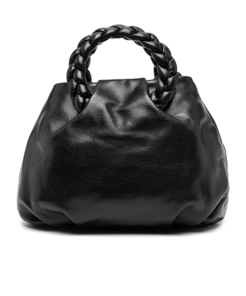 Hereu Stylish Shoulder Bag Braided Handles In Black