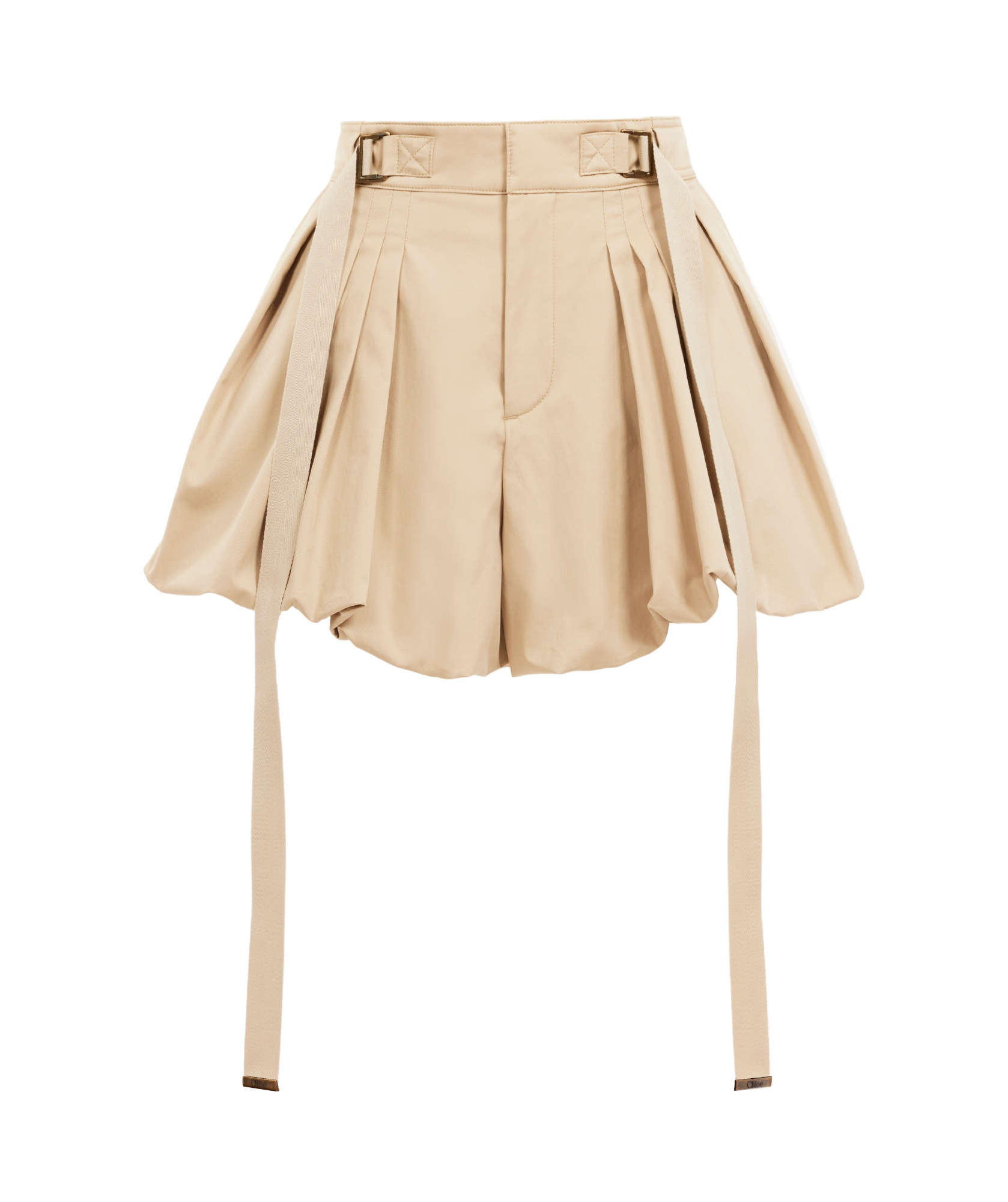Shop Chloé Mini Balloon Shorts In Nude