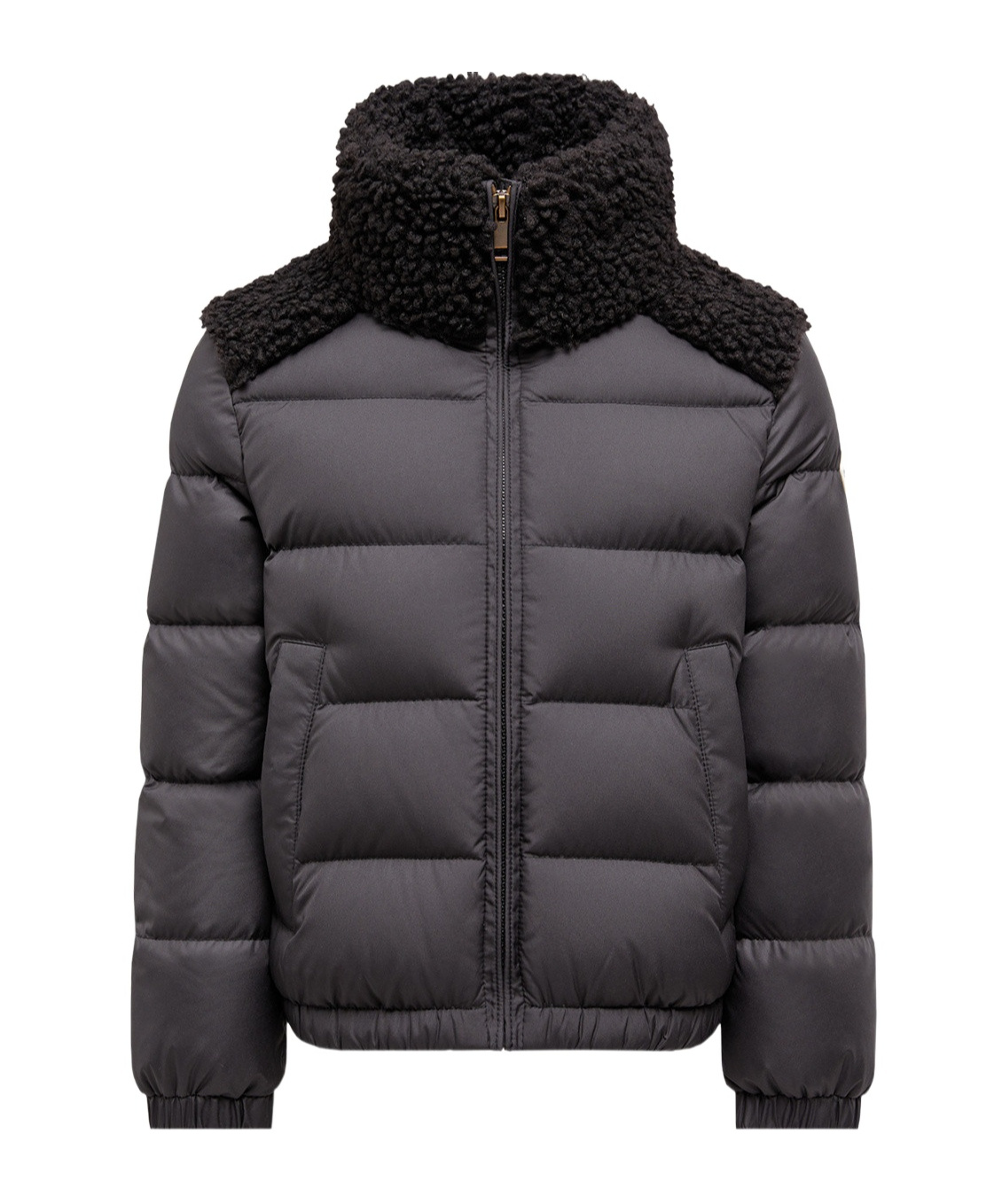 Moncler Long-sleeved Down Jacket In Black