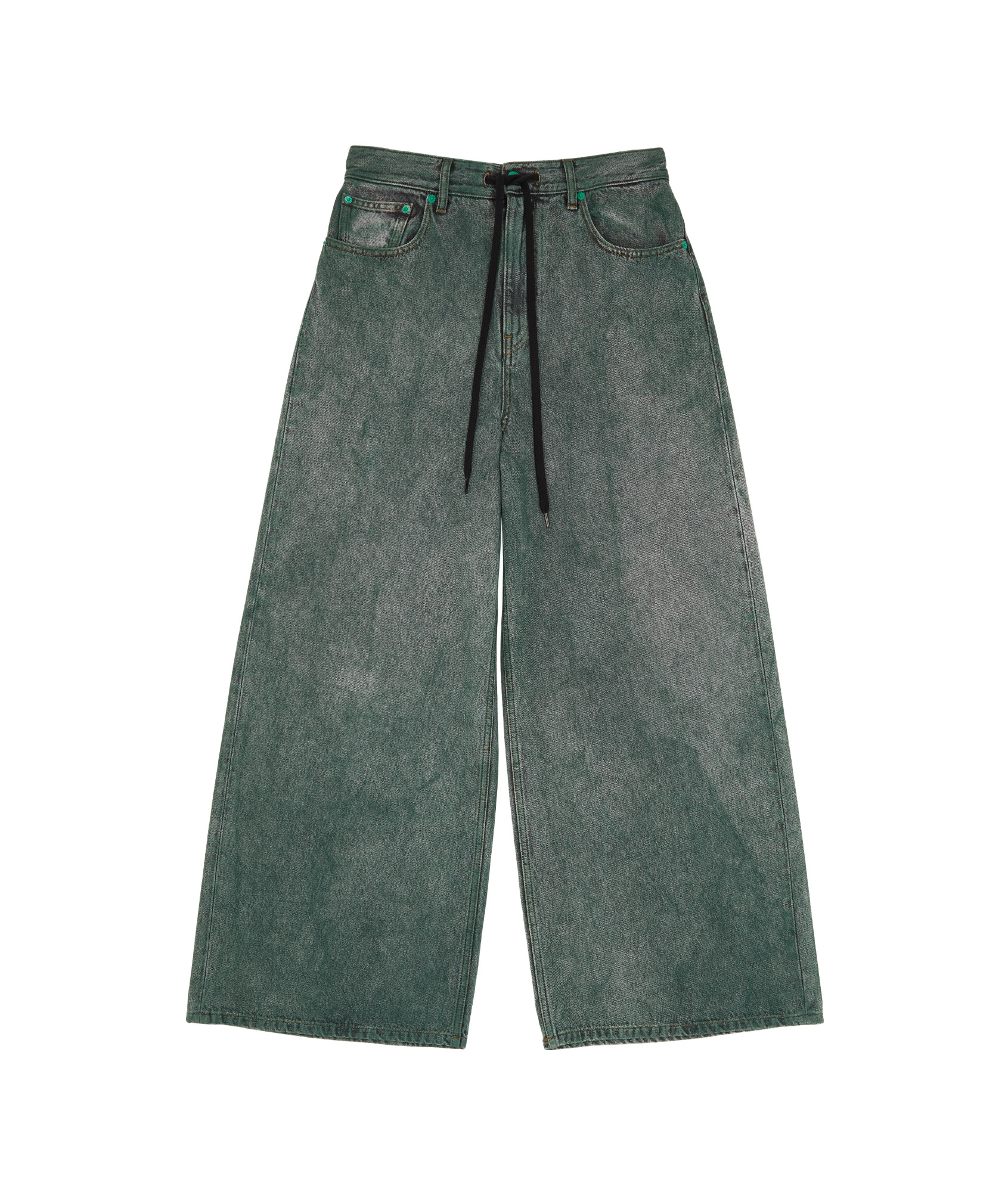Shop Mm6 Maison Margiela Numeric Denim Trousers In Gray