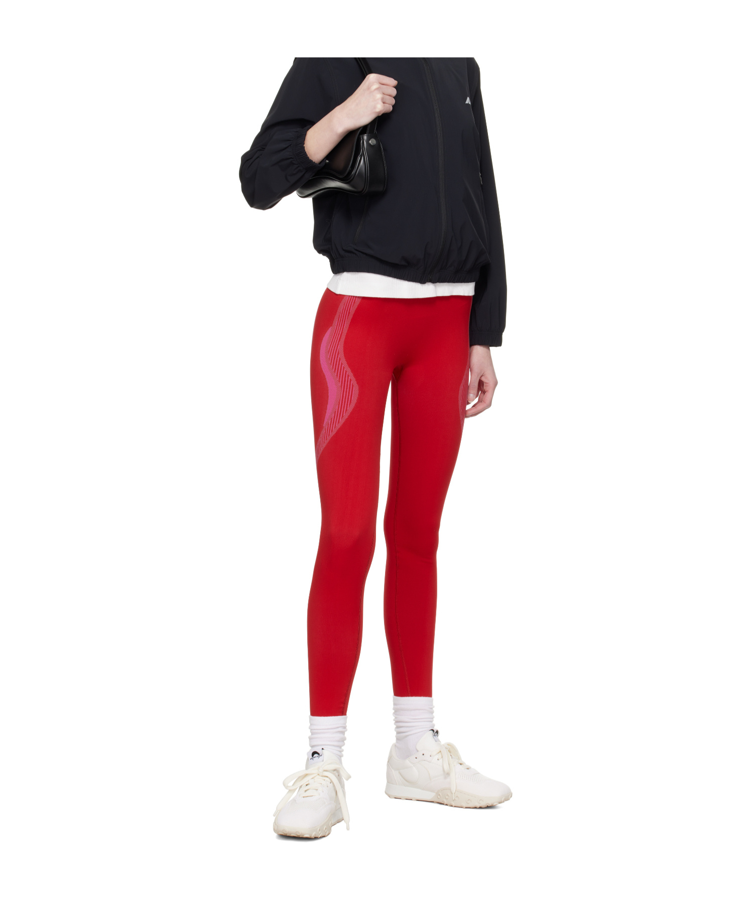 Misbhv Ssense Exclusive Red Jacquard Sport Leggings In Red