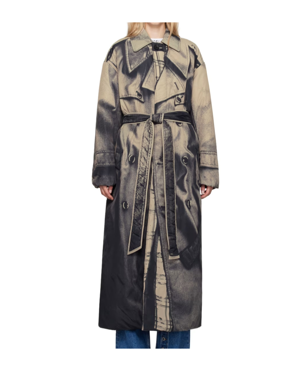Jean Paul Gaultier 'the Trompe L'œil' Trench Coat In Black