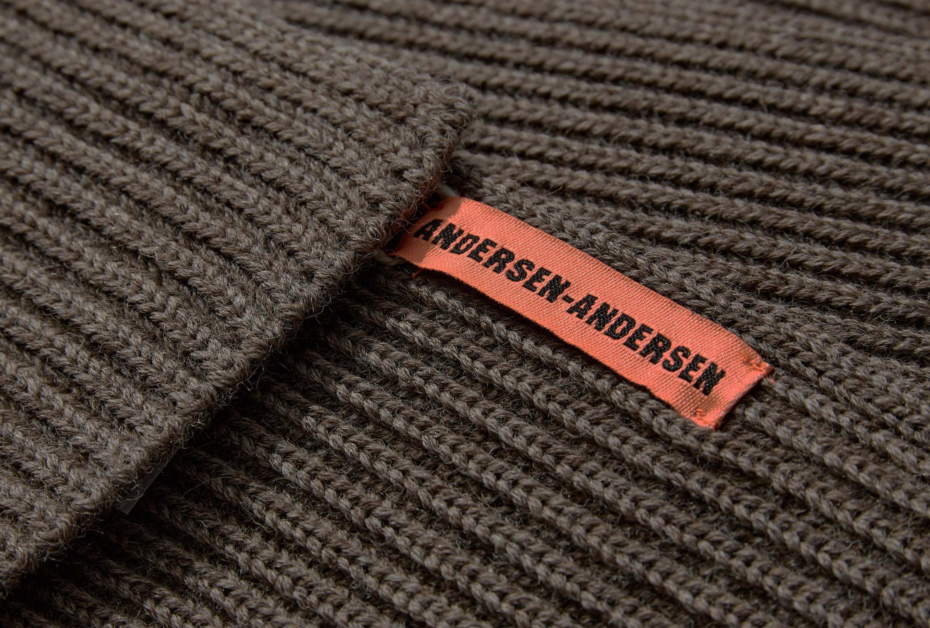 Andersen-andersen Logo Scarf In Brown