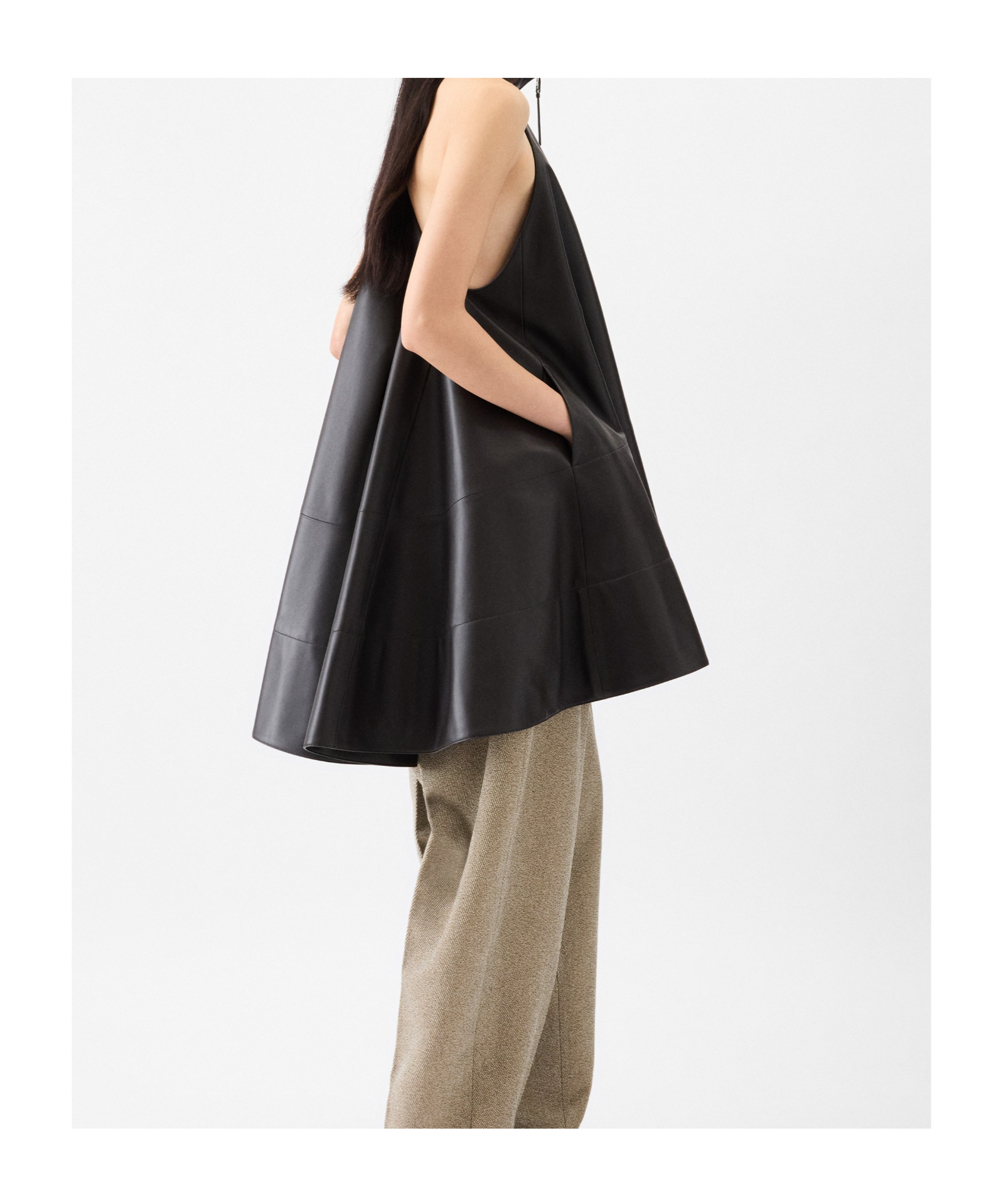 Jacquemus The Triangle Mini Dress In Brown