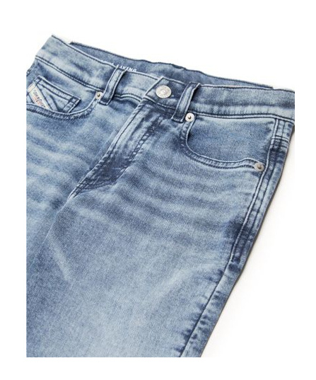 Diesel D-lucas Mid-rise Tapered Jeans In Light Blue