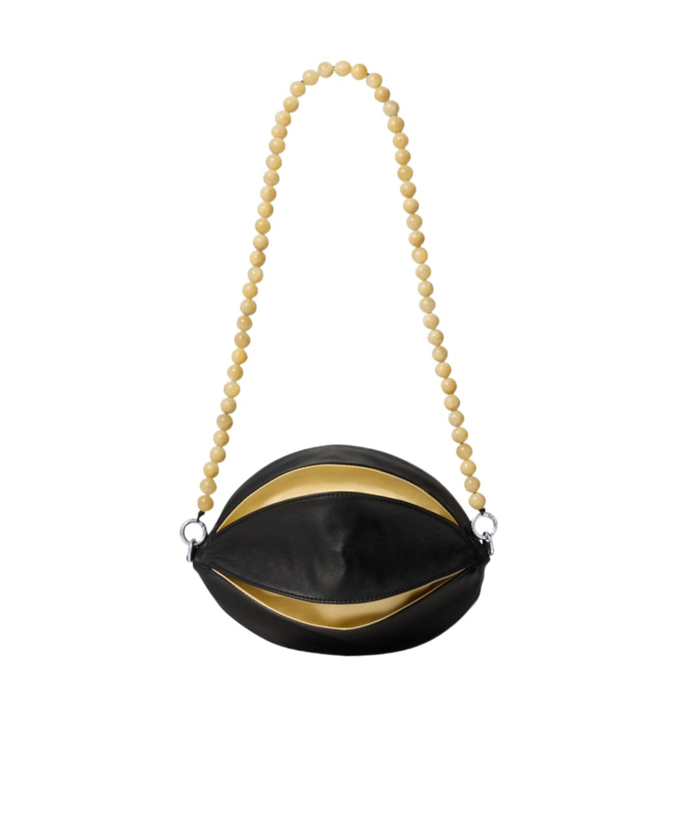 Lemaire Balloon Slits Shoulder Bag In Black