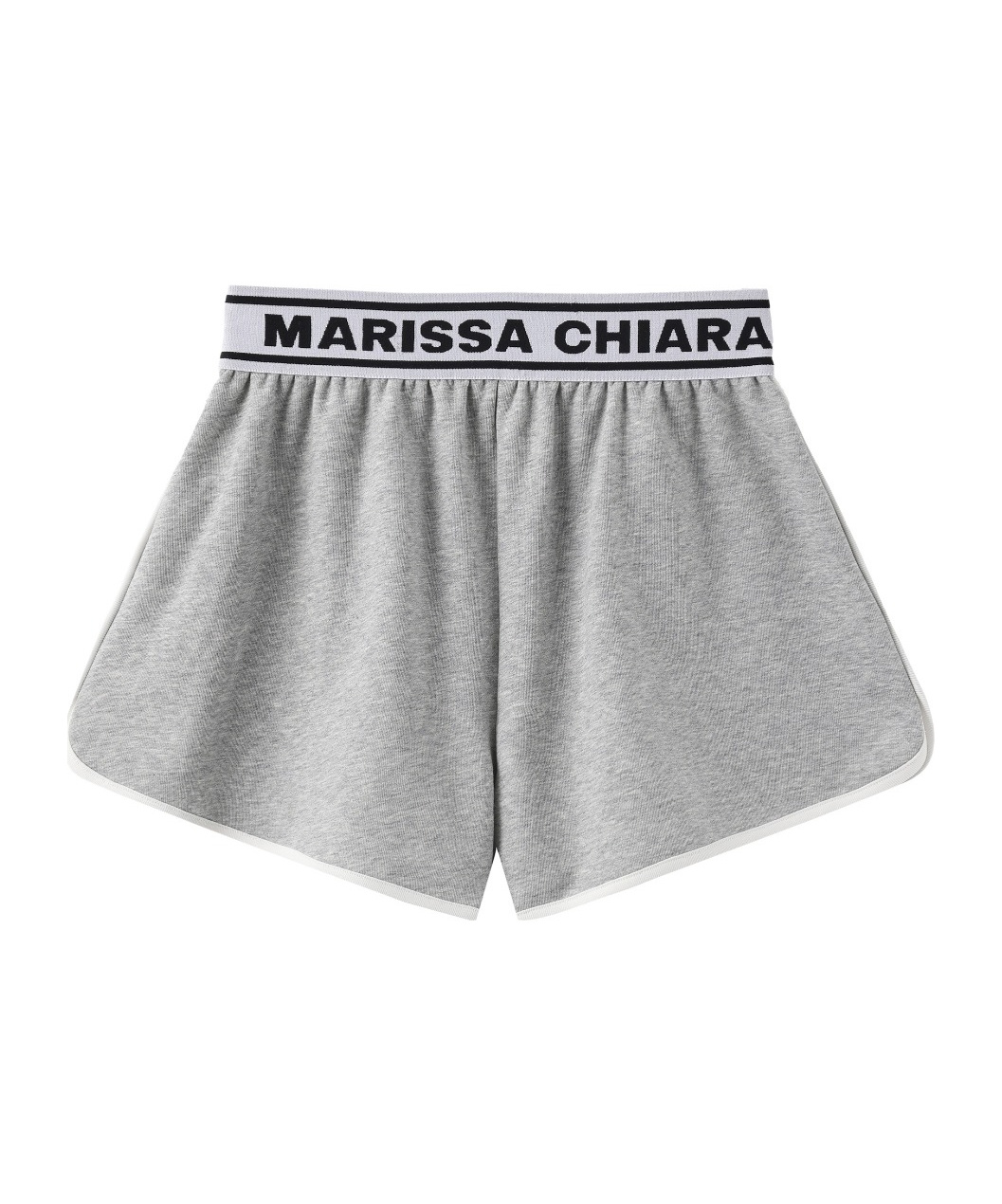 Marissa Chiara Elastic Waist Shorts In Gray