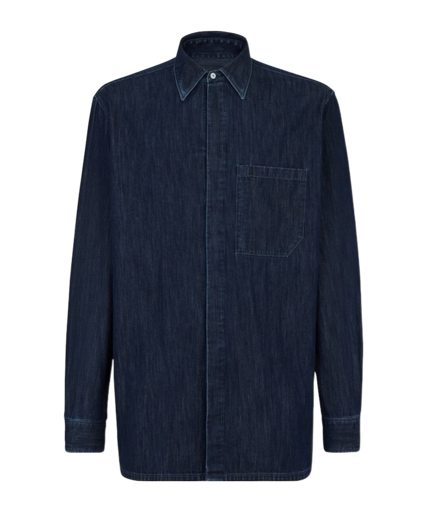 Fendi Ff Long-sleeved Shirt In Black