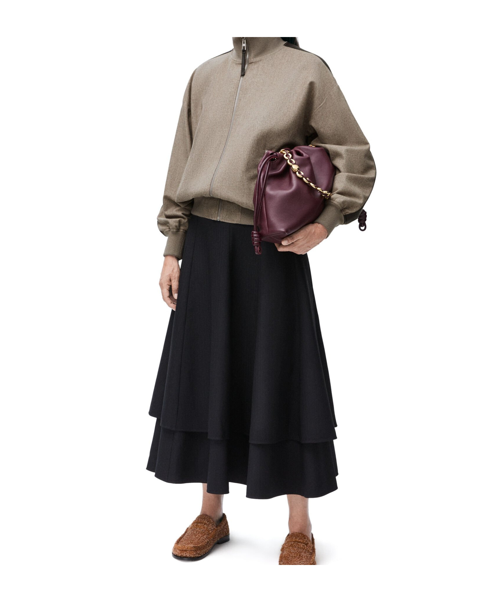 Loewe Wool And Cashmere Sportswear Jackets In Gray