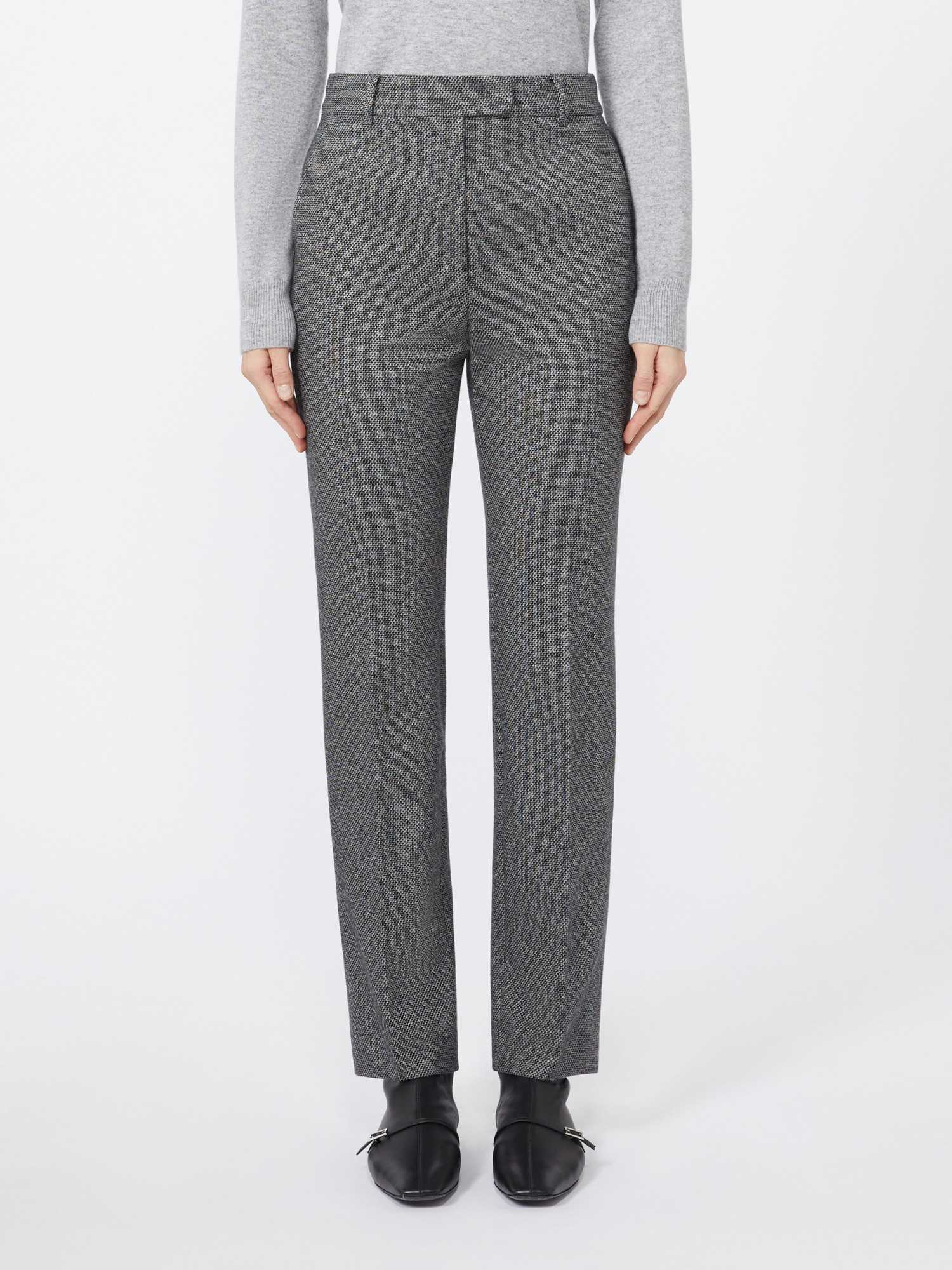 Max Mara Casual Pants With Belt Loops In Gray