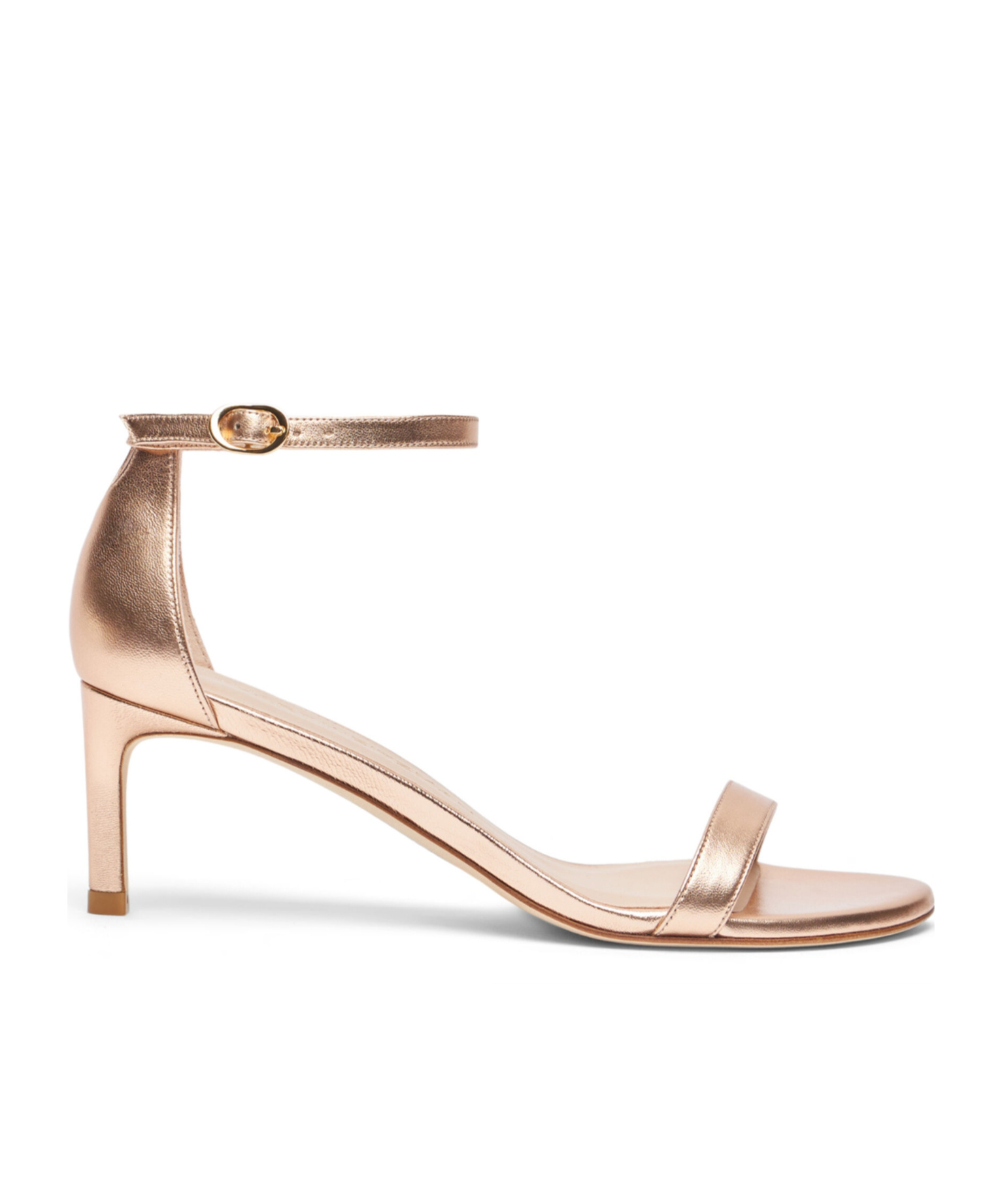 Stuart Weitzman 60mm Nunakedstraight Metallic-effect Sandals In Nude