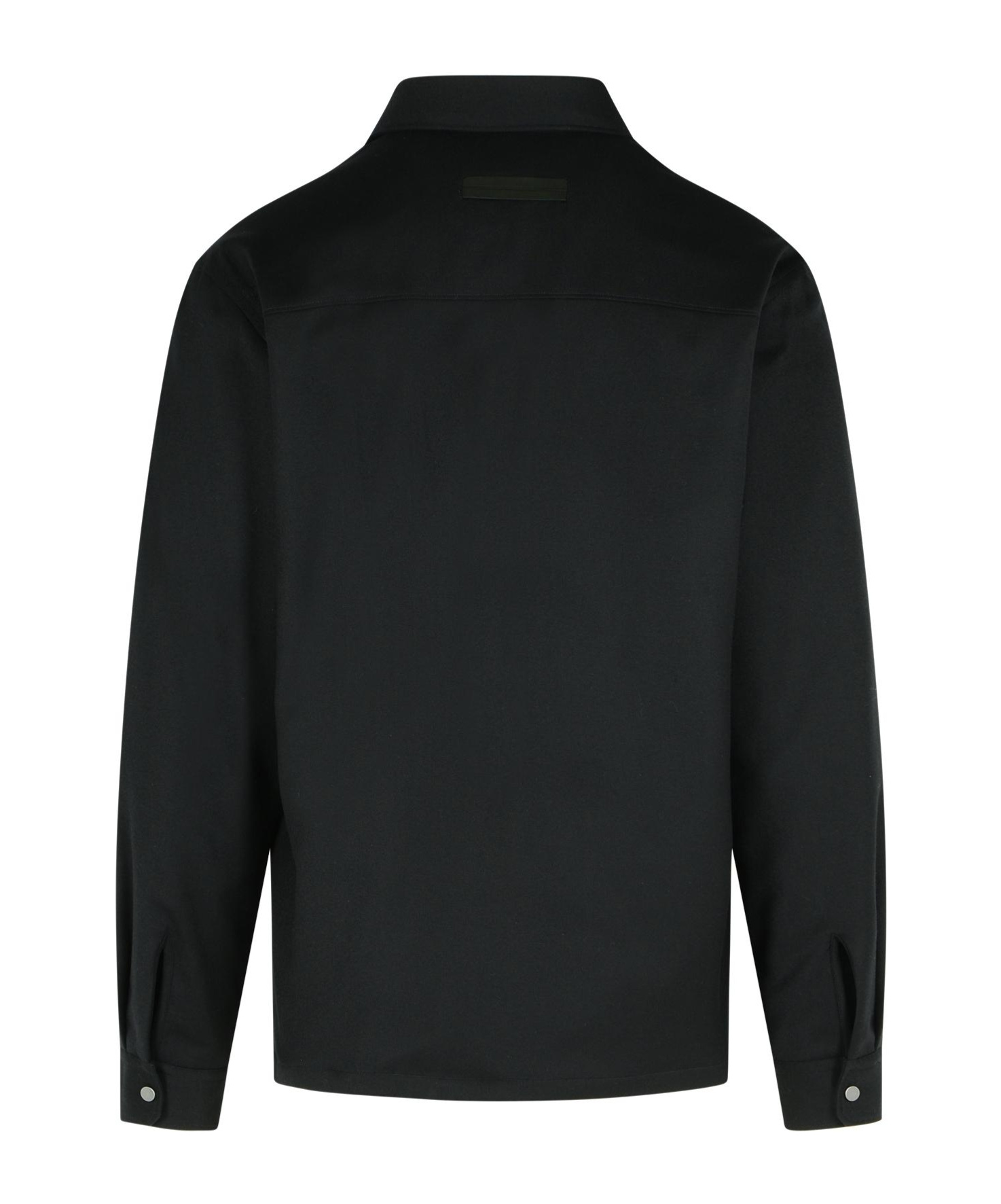 Zegna Padded Techmerino Shirt Jacket In Black