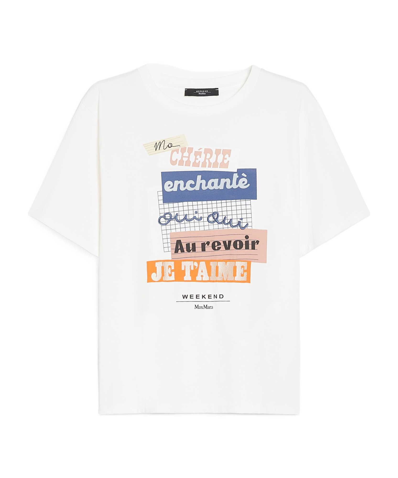 Weekend Max Mara Embroidered Graphic Print T-shirt Cabin In White