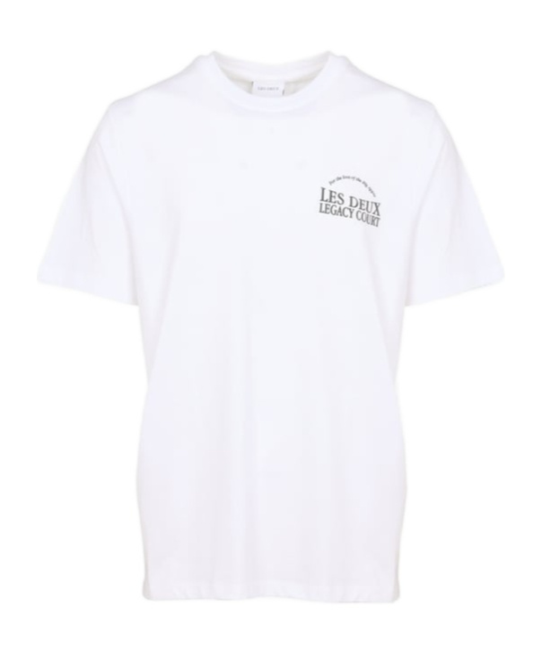 Les Deux Open-necked Black Shirt In White