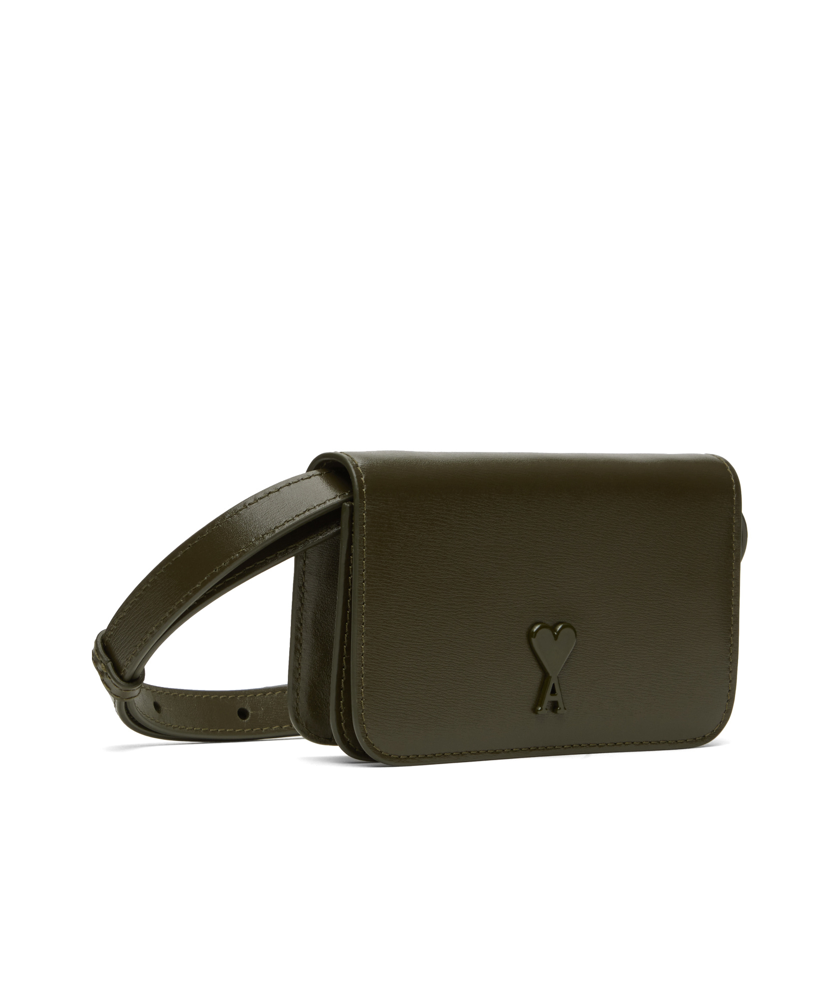 Ami Alexandre Mattiussi Logo Shoulder Bag In Green
