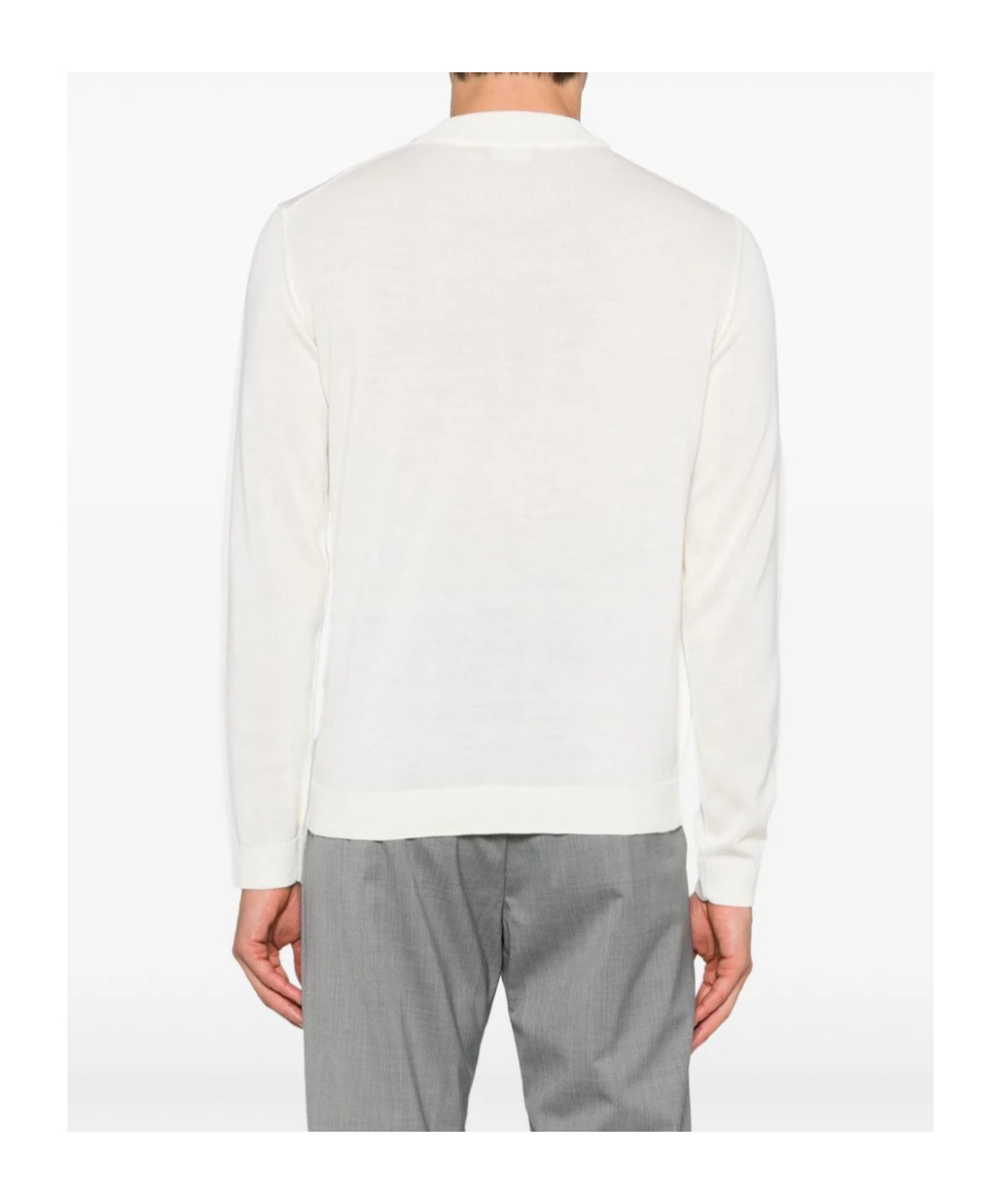 Roberto Collina Extrafine Merino Wool Sweater In White