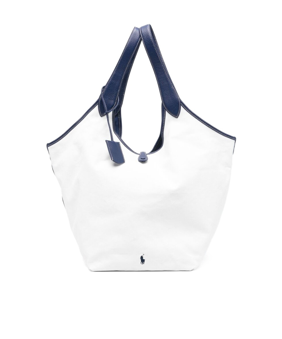 Polo Ralph Lauren Polo Play Canvas Large Tote In White