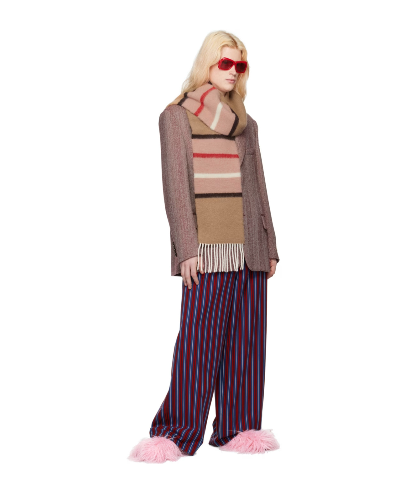 MARNI HERRINGBONE PATTERN SUIT COAT