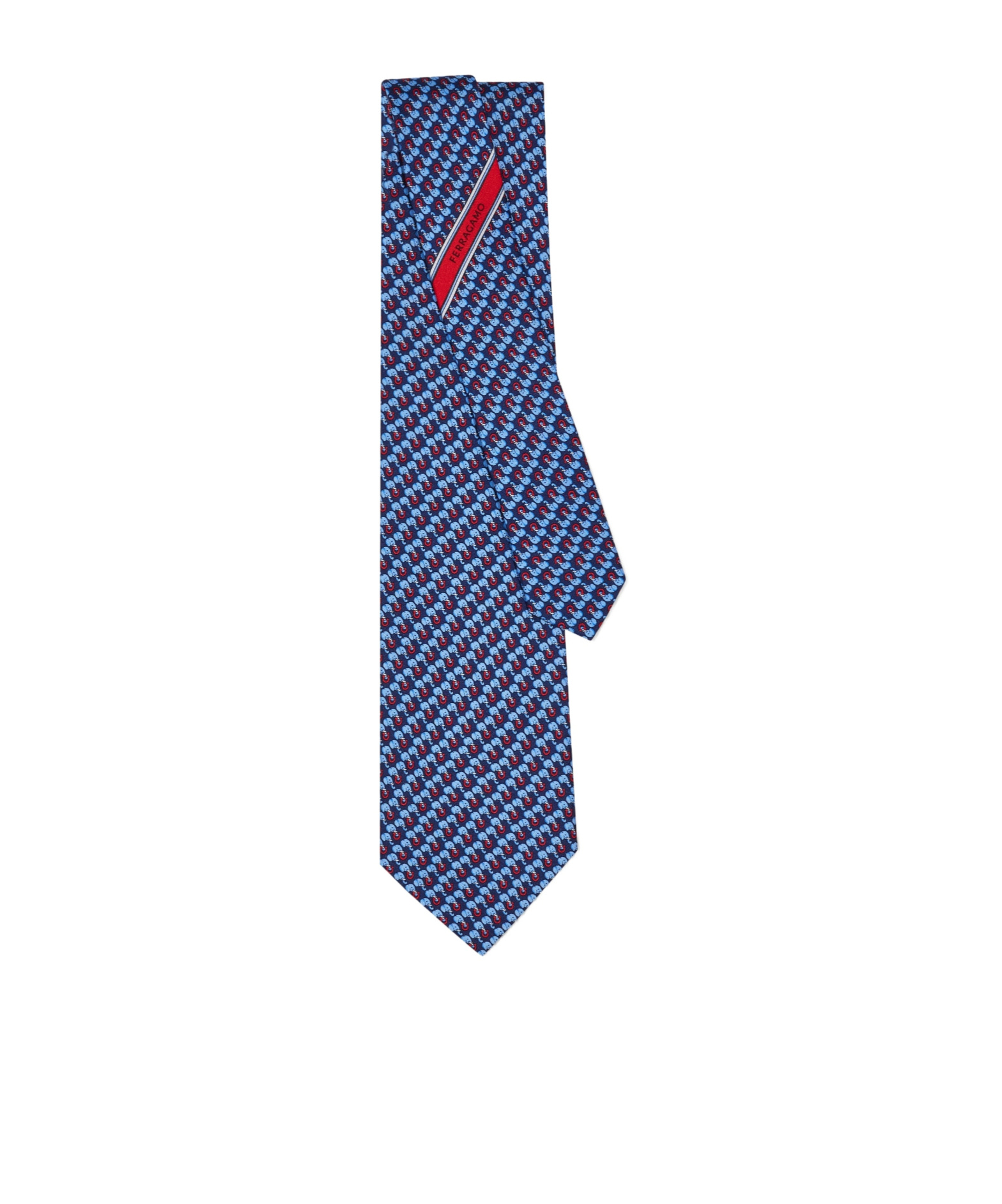 Ferragamo Elephant Print Silk Tie