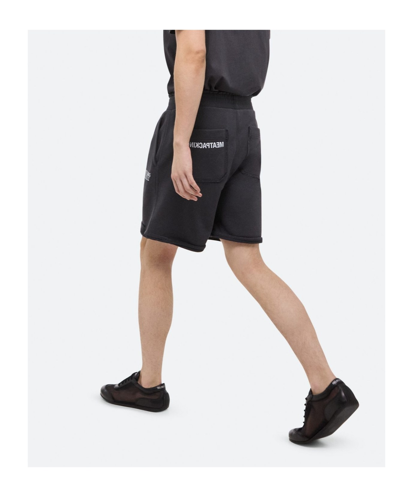 Helmut Lang Elastic Waist Shorts In Black