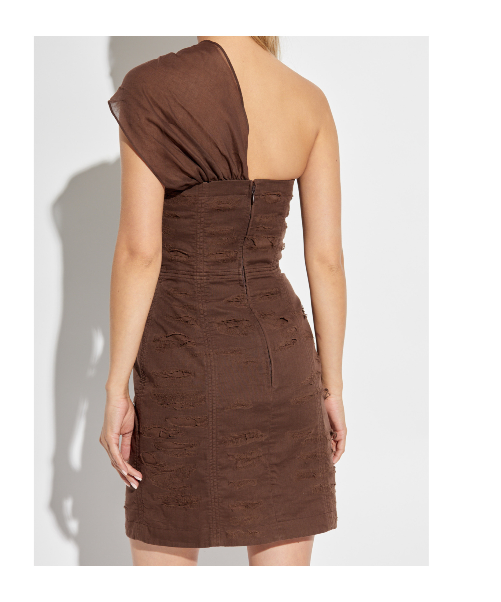 Dsquared2 One-shoulder Mini Dress In Green