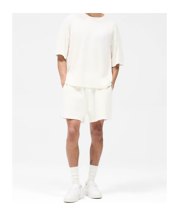 Represent Waffle Shorts In White