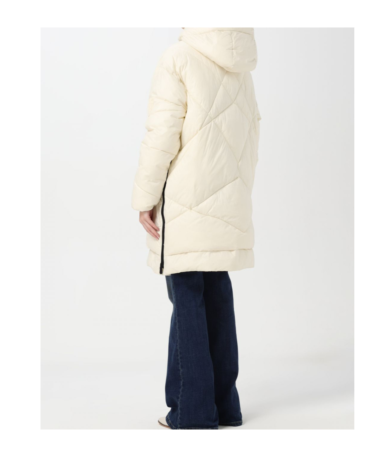 Pinko Hooded Insulation Technology Canvas Cotton Suit In White