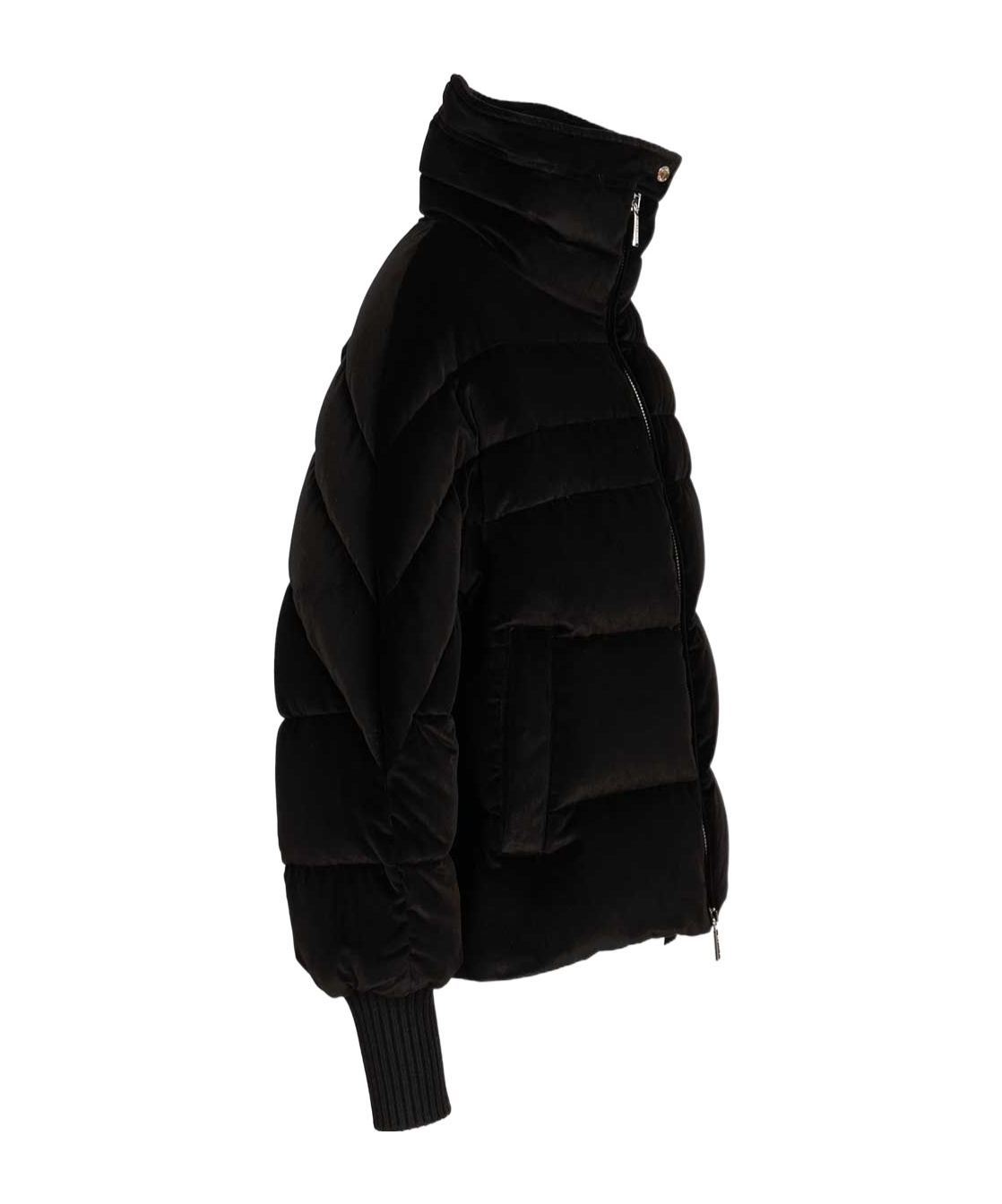 Moorer Stand Collar Down Jacket In Black