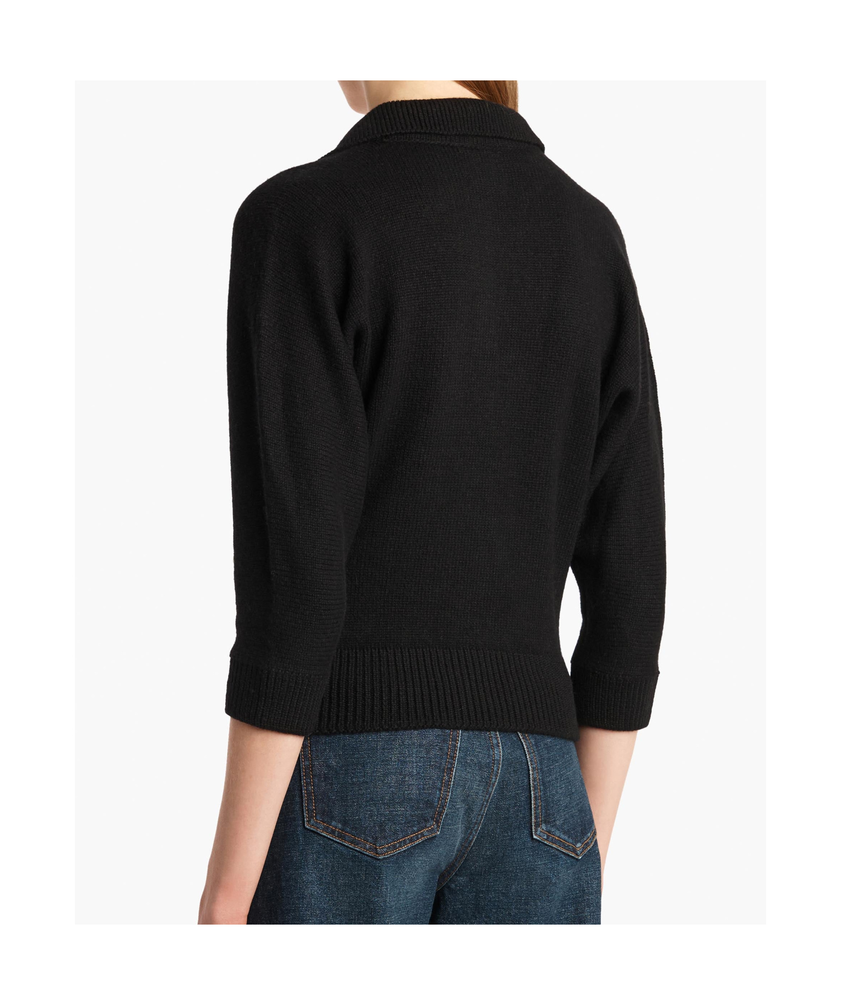 Khaite Black Cashmere Herve Polo Shirt In Black
