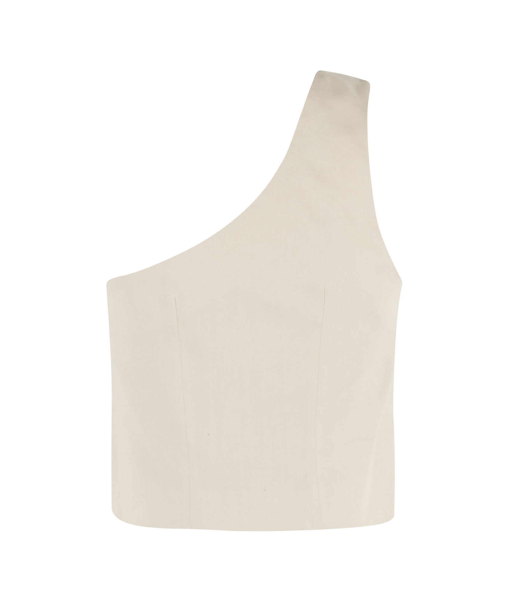 Erika Cavallini One-shoulder Linen Vest In White