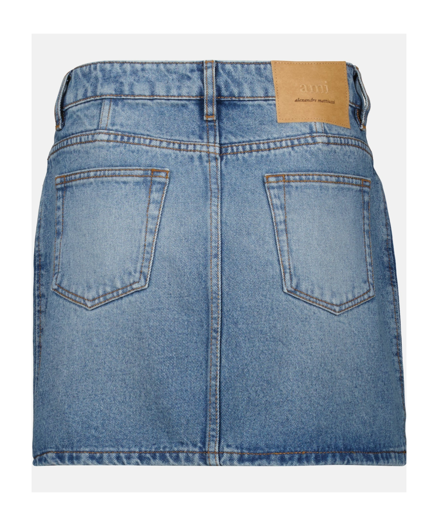 Ami Alexandre Mattiussi Ami Paris Denim Mini Skirt In Blue