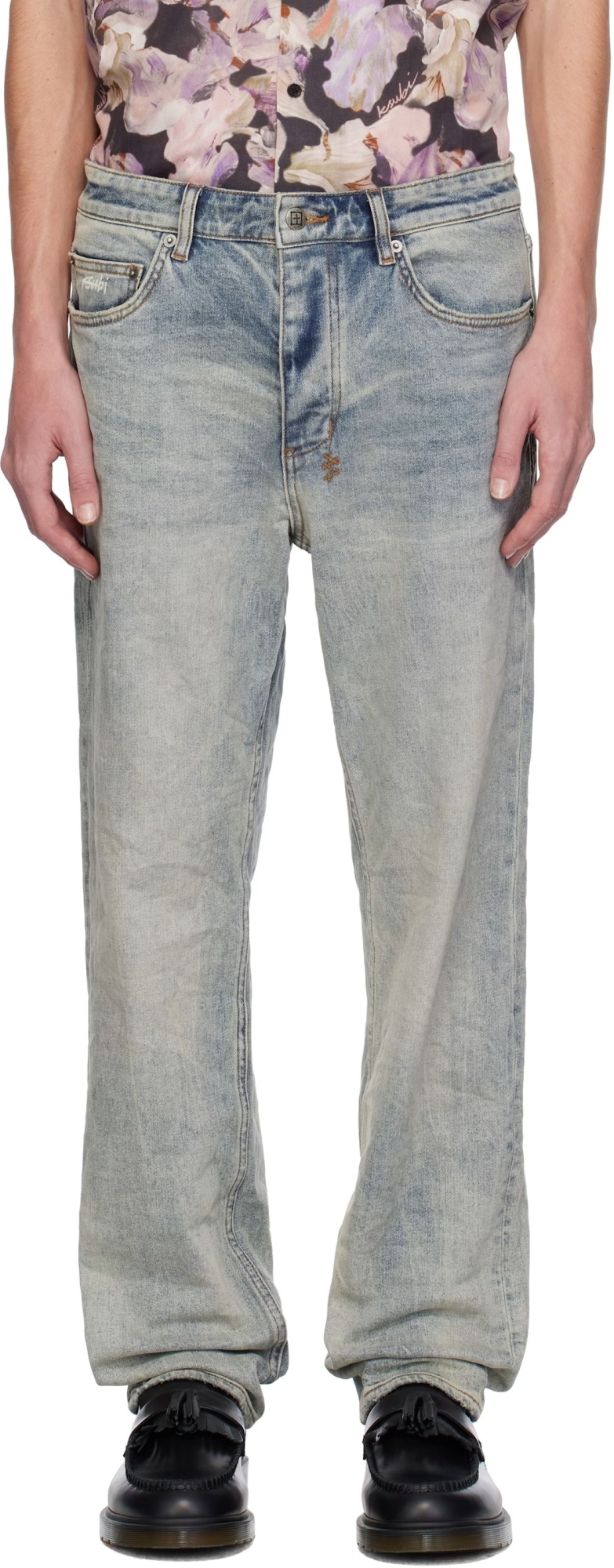 KSUBI BLUE HAZLOW STAIRWAY JEANS 
