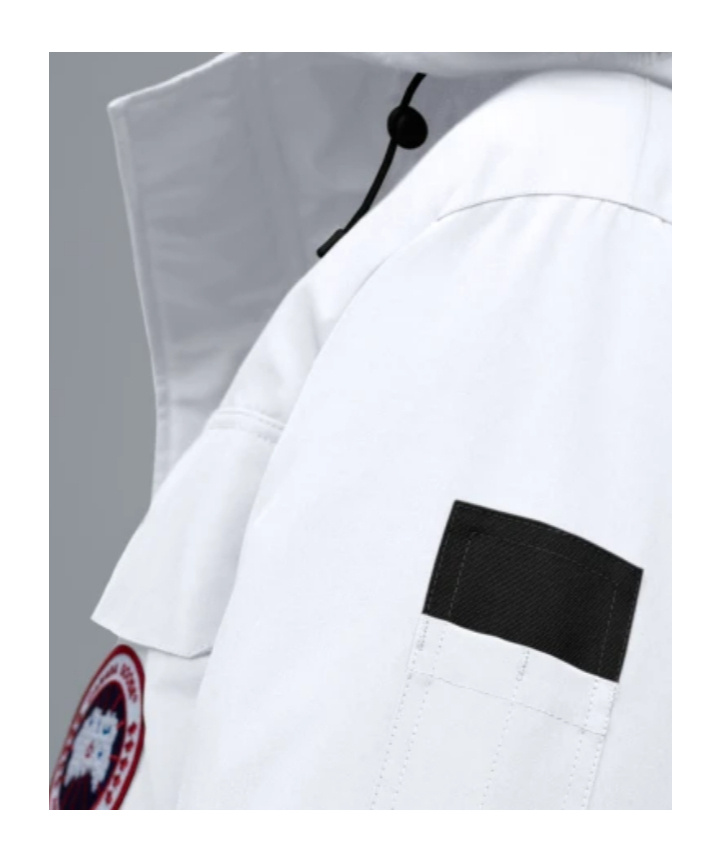 Shop Canada Goose Zippered Down Jacket In White