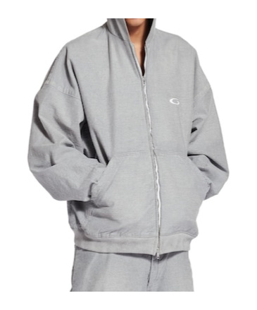 Balenciaga Men's Trompe L'œil Hoodie In Heather Grey In Gray