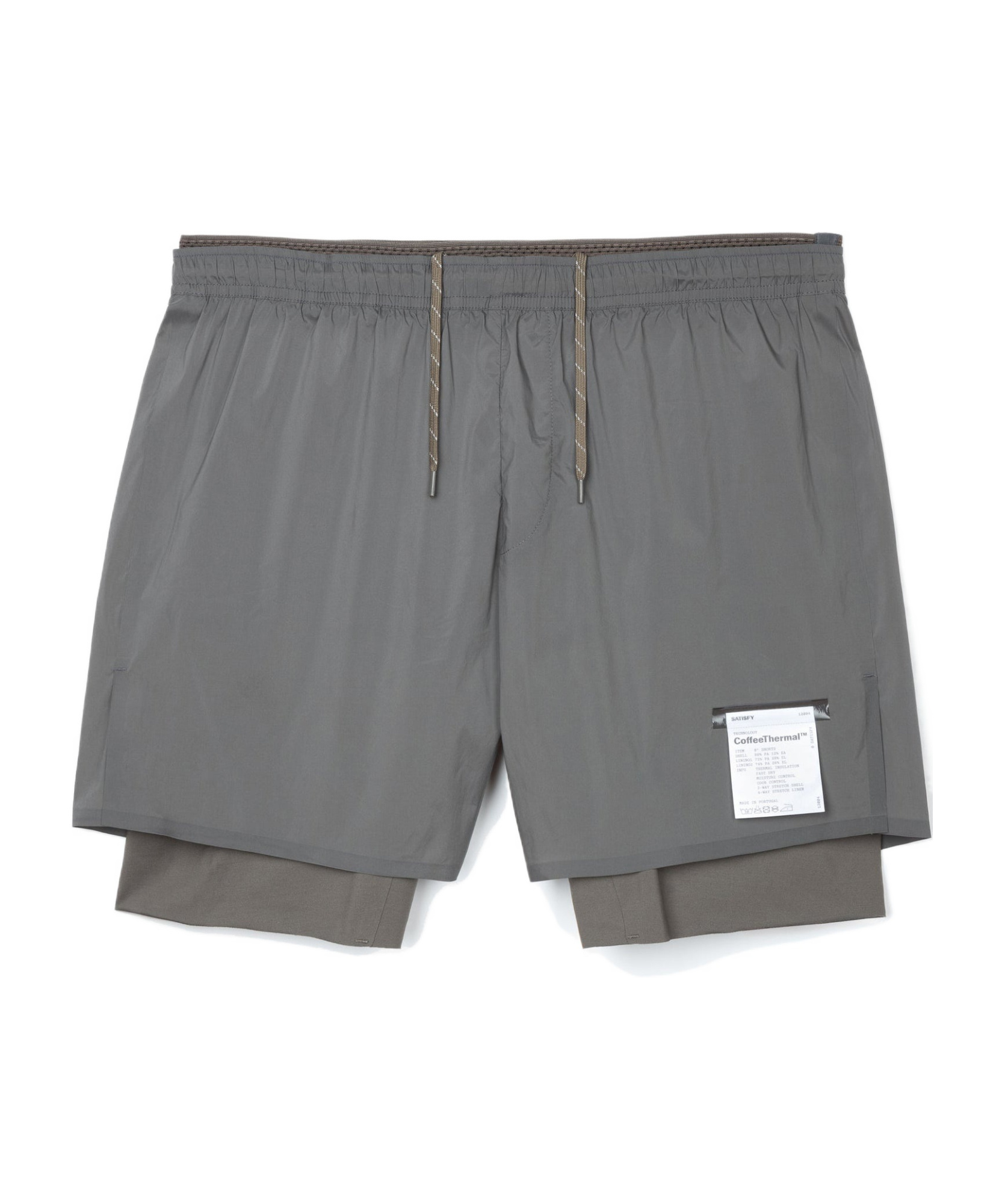 Satisfy Elastic Waist Shorts In Bronze