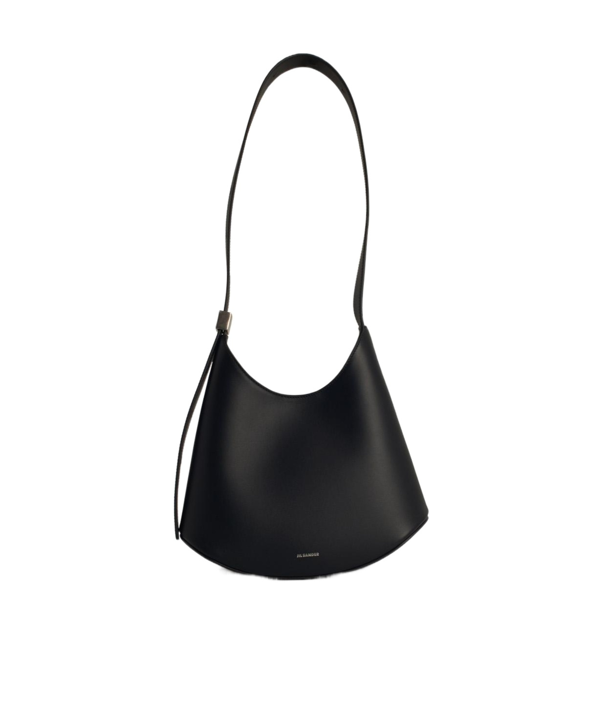Jil Sander Crescent-shaped Shoulder Bag With Adjustable Strap In Black