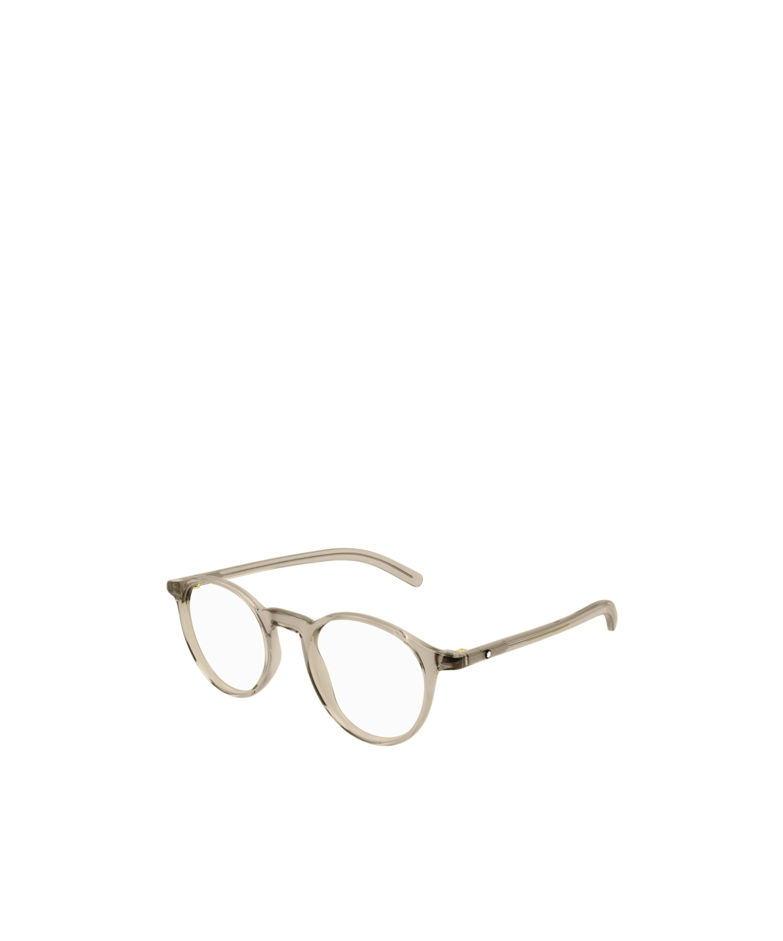 Montblanc Translucent Round-frame Glasses In Yellow